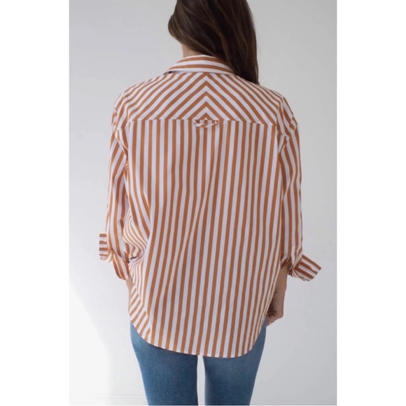 AYR The Deep End Shirt XS Cotton Striped Apertif Oversized Classic Minimalist - Picture 3 of 15